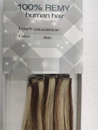 18 inch Remy 100% Human Hair New mini hand-tied weft image 4