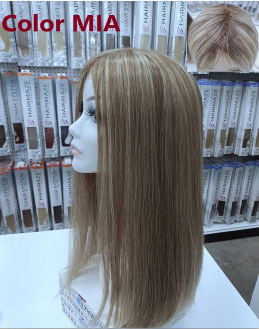 Caucasian wigs handmade Swiss lace Fine Desirable human Hair image 20
