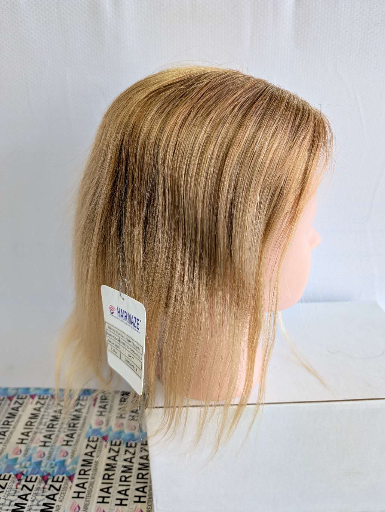 Base size 6*7" length 12" Fine Human Hair Toppers