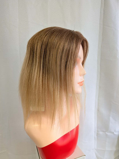 Base size 7*9" length 12" Fine Human Hair Toppers