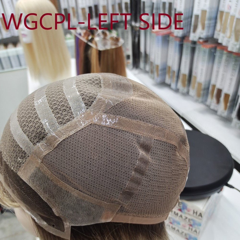 Caucasian wigs handmade Swiss lace Fine Desirable human Hair image 12