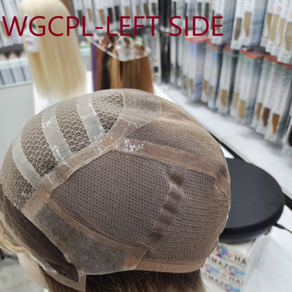Caucasian wigs handmade Swiss lace Fine Desirable human Hair image 12