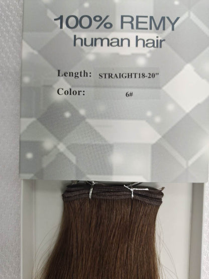 18 inch Remy 100% Human Hair New mini hand-tied weft image 6