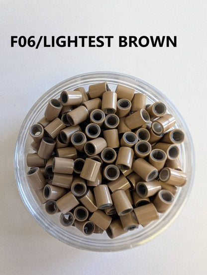 Hair extension link Beads Silicon-lined  4.0*5.0 mm ,400pcs/2 Jars image 6