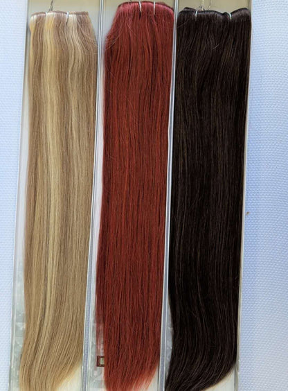 7 Pcs Clip-On extensions18-20" Remy 100% Human Hair straight