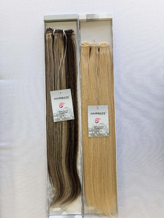 18 Inch  Remy 100% Human Hair Weft