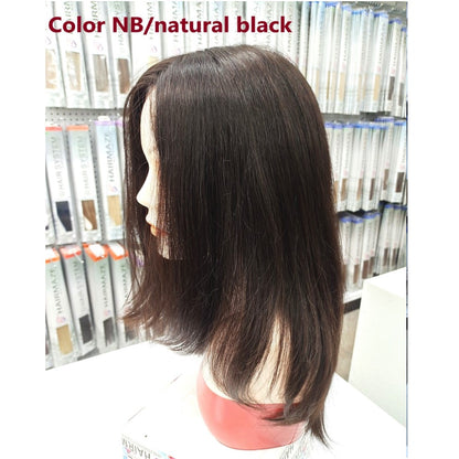 Caucasian wigs handmade Swiss lace Fine Desirable human Hair image 21