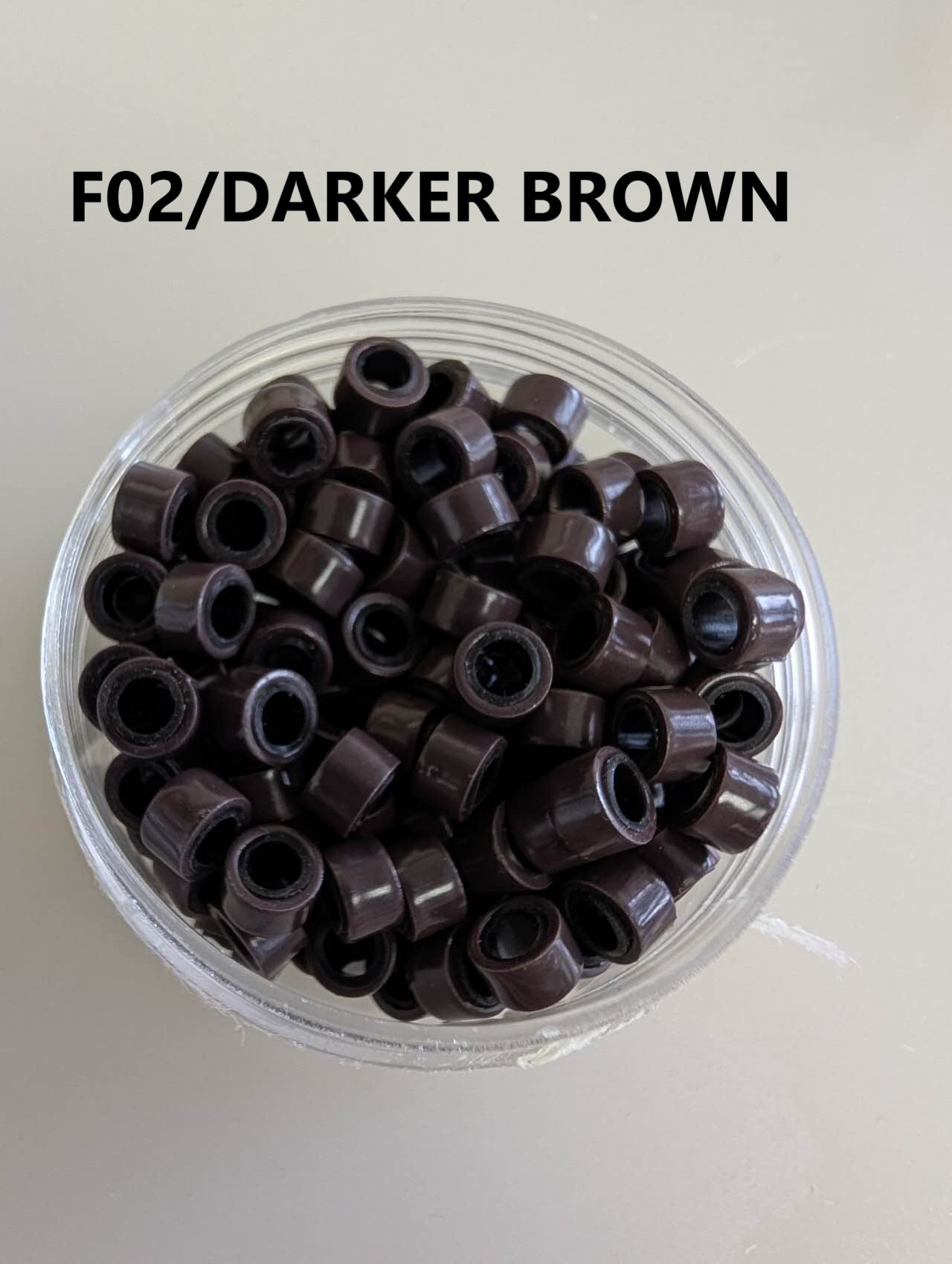 Hair extension link beads( Aluminum ) silicon-lined 5.0*3.0mm  400PCS/2 Jars image 2