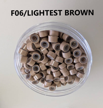 Hair extension link beads( Aluminum ) silicon-lined 5.0*3.0mm  400PCS/2 Jars image 6