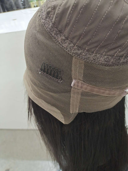 360 Frontal Wig Natural black color, 100% Brazilian hair, 16",18"