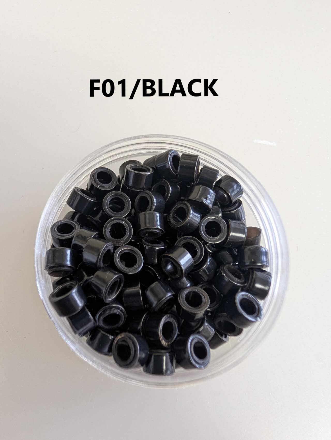 Hair extension link beads( Aluminum ) silicon-lined 4.5*3.3mm  500PCS/2 Jars image 1