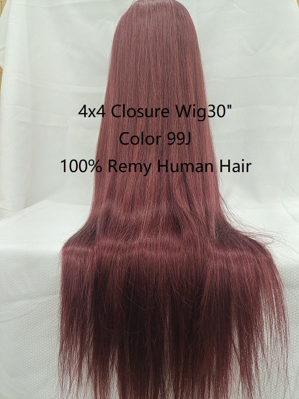 Wig28"-30"  Fancy color,  100% human hair premium texture