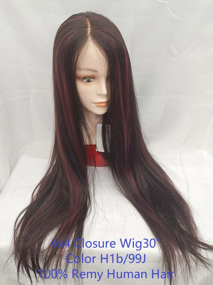 Wig28"-30"  Fancy color,  100% human hair premium texture
