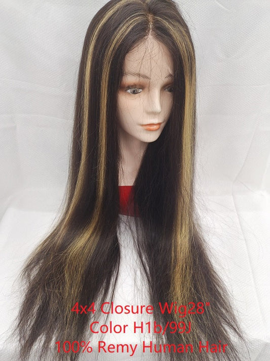 Wig28"-30"  Fancy color,  100% human hair premium texture