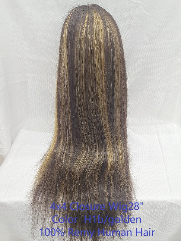 Wig28"-30"  Fancy color,  100% human hair premium texture