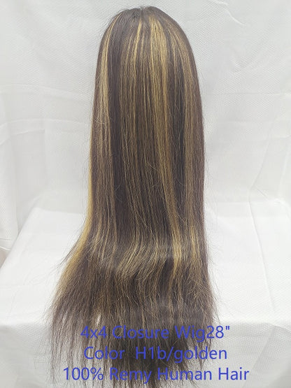 Wig28"-30"  Fancy color,  100% human hair premium texture