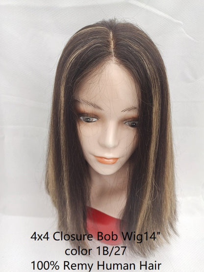 High light Bob wig  Natural black color,  100% Brazilian hair