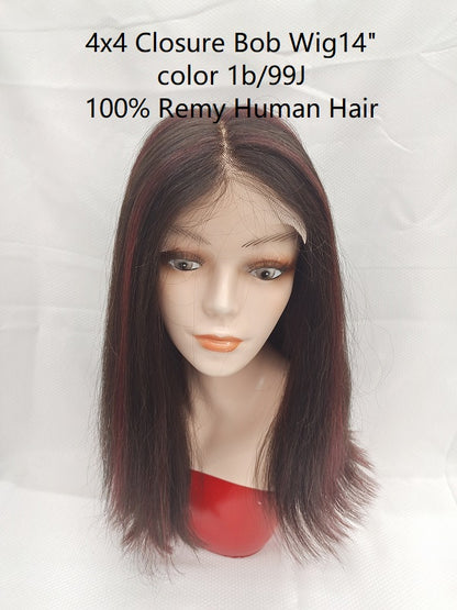High light Bob wig  Natural black color,  100% Brazilian hair