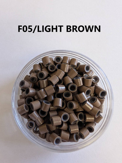 Hair extension link Beads Silicon-lined  4.0*5.0 mm ,400pcs/2 Jars image 5