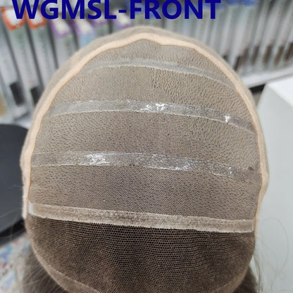 Caucasian wigs handmade Swiss lace Fine Desirable human Hair image 3