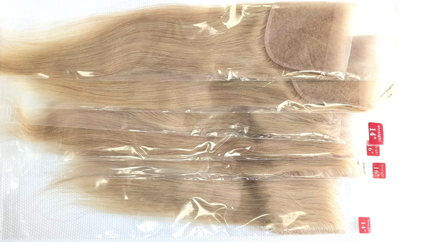 HD lace closure 5×5 inches, Brazilian hair,  Color 613