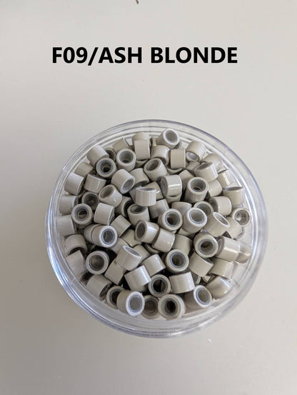 Hair extension link beads( Aluminum ) silicon-lined 4.5*3.3mm  500PCS/2 Jars image 8