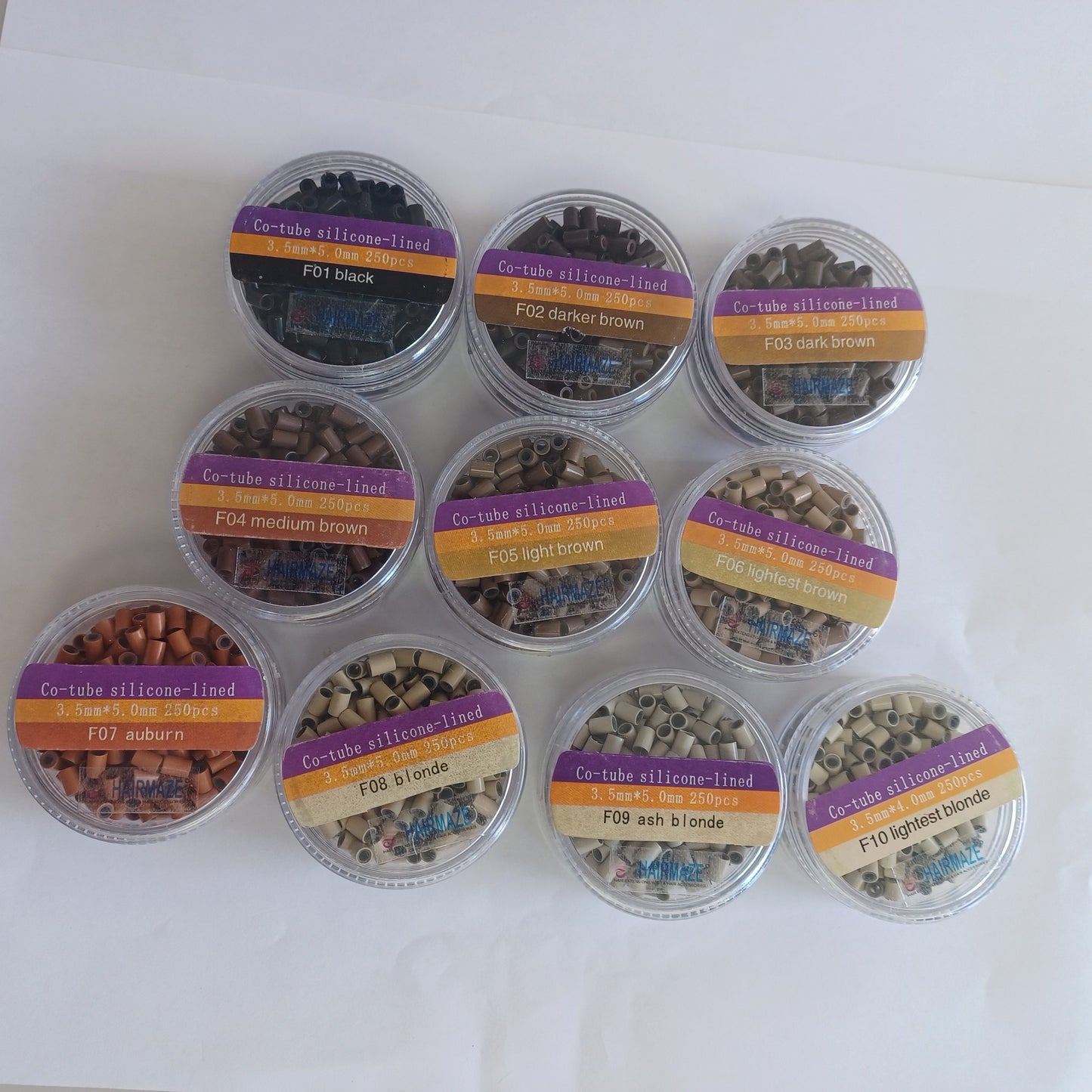 Microring Beads Silicon-lined size3.5*5.0mm(or 3.5*4.0mm) 500pcs/ 2 Jars image 1