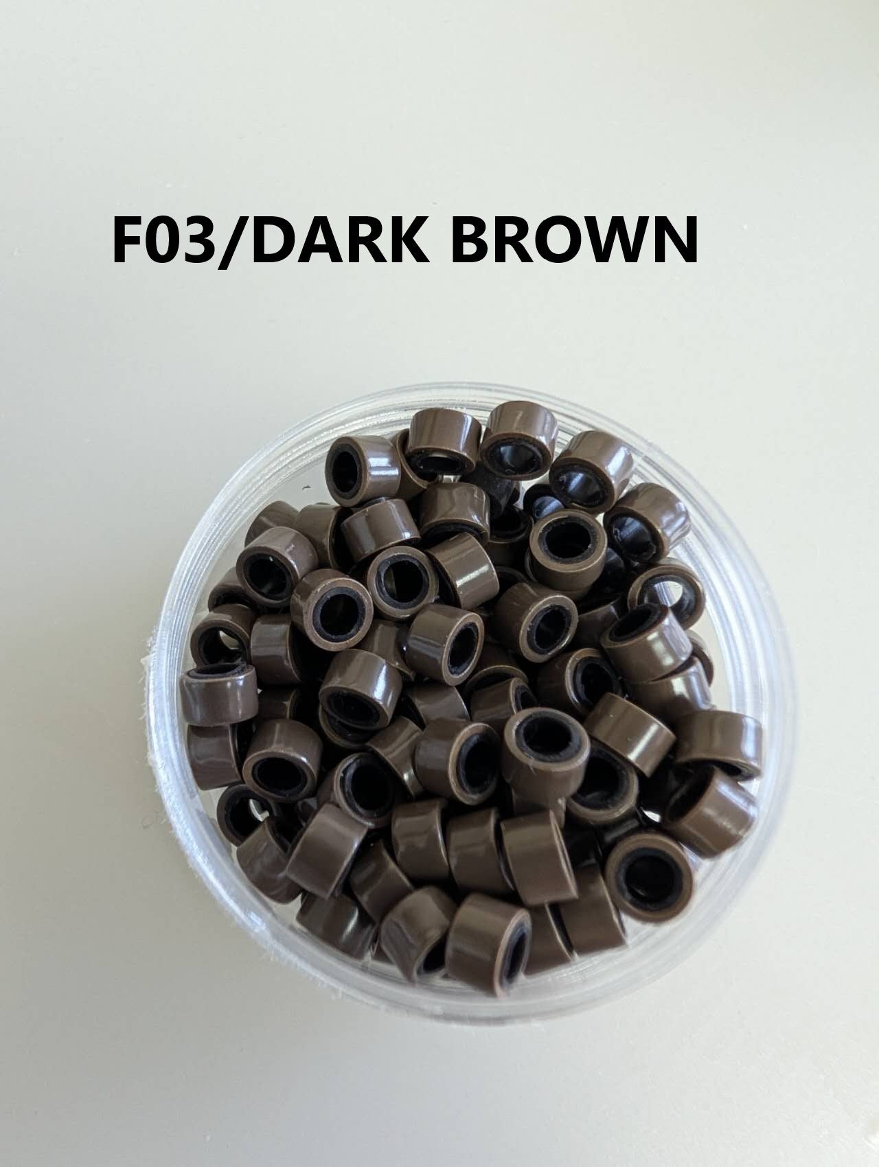 Hair extension link beads( Aluminum ) silicon-lined 5.0*3.0mm  400PCS/2 Jars image 0