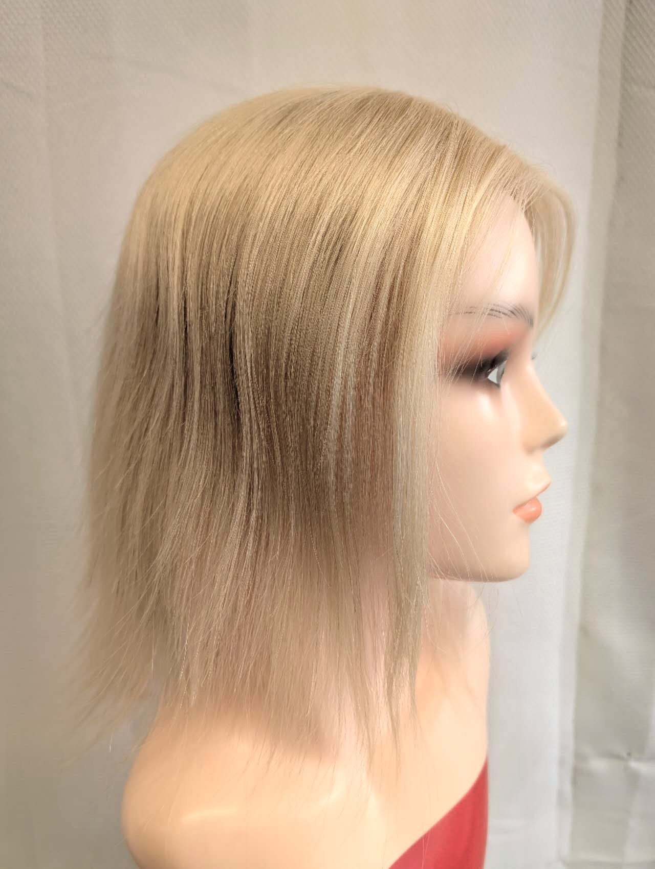 Base size 7*9" length 12" Fine Human Hair Toppers