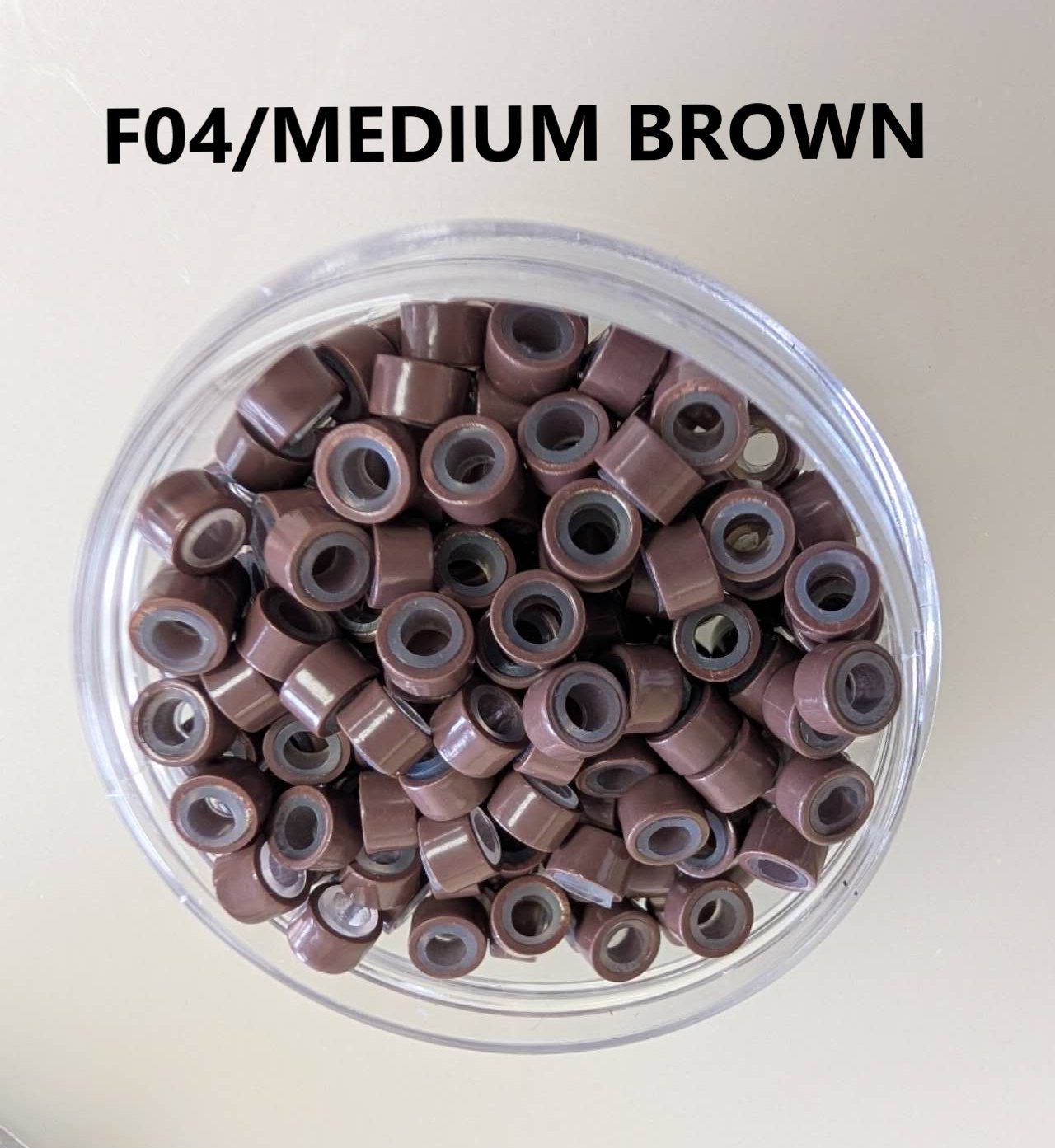 Hair extension link beads( Aluminum ) silicon-lined 5.0*3.0mm  400PCS/2 Jars image 4