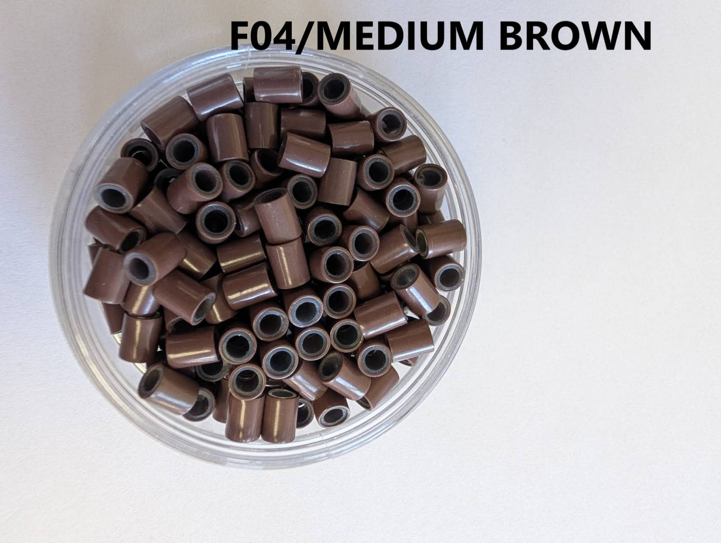 Hair extension link Beads Silicon-lined  4.0*5.0 mm ,400pcs/2 Jars image 4