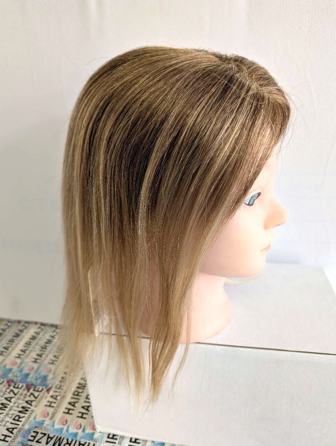 Base size 6*7" length 12" Fine Human Hair Toppers