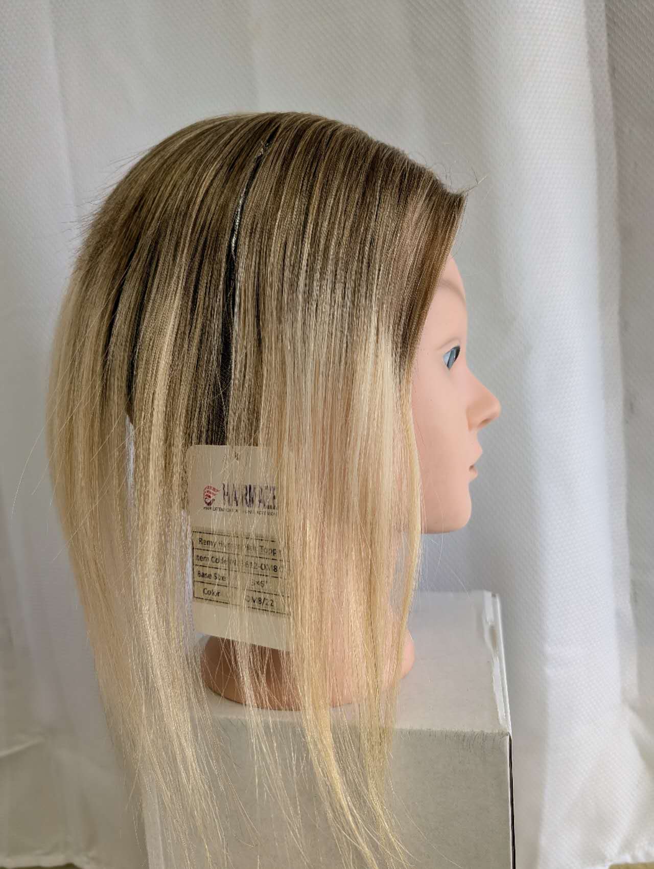 Base size 3*6" length 12" Fine Human Hair Toppers