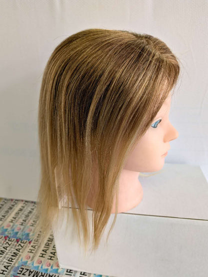 Base size 6*7" length 12" Fine Human Hair Toppers