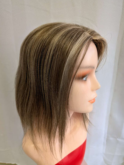 Base size 8*8" length 12" Fine Human Hair Toppers