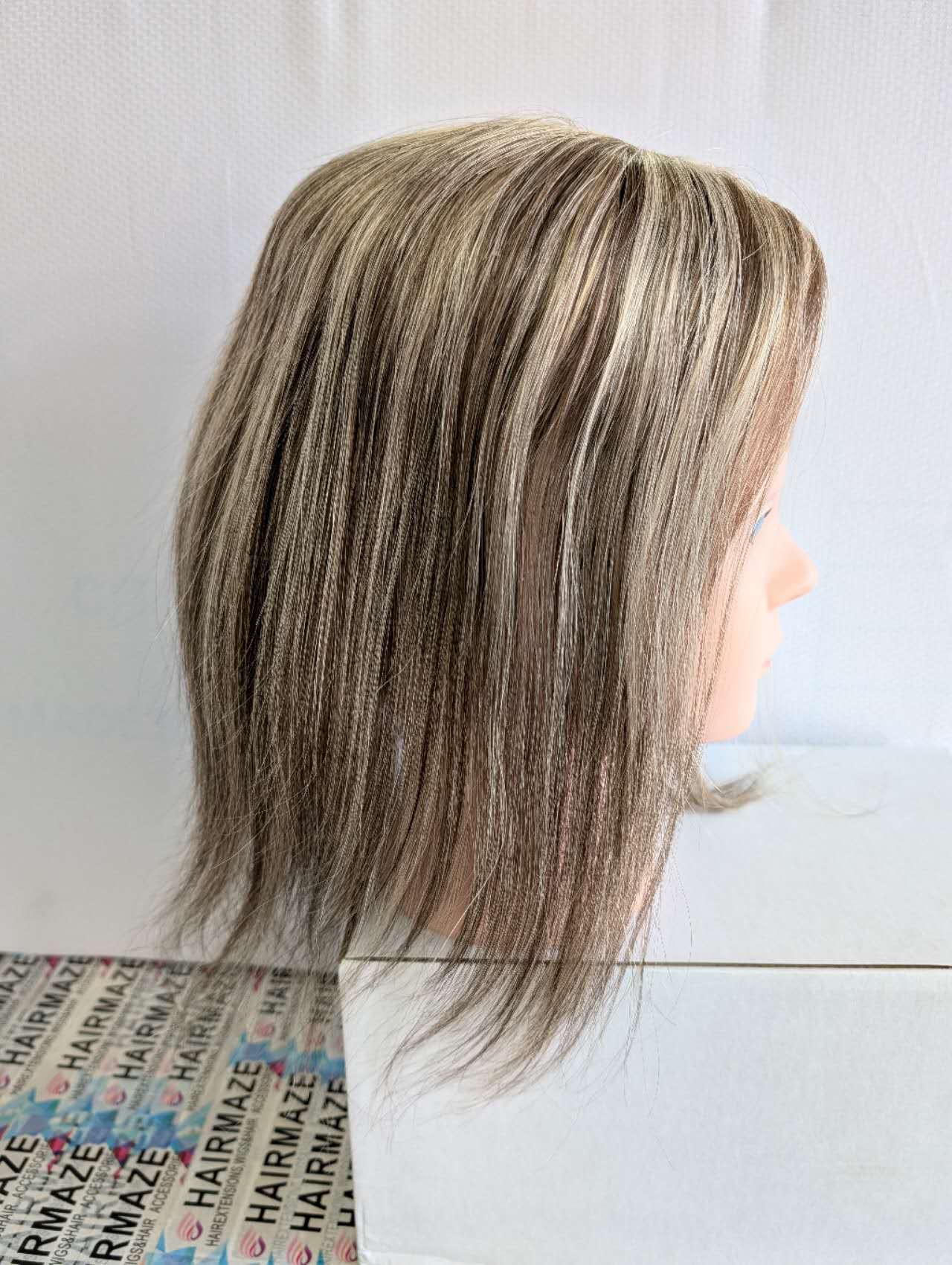 Base size 6*7" length 12" Fine Human Hair Toppers