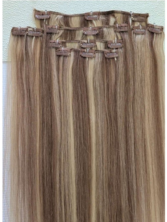 8 pcs Clip-On Extensions 22" Remy 100% Human Hair