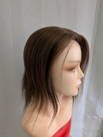 Base size 8*8" length 12" Fine Human Hair Toppers