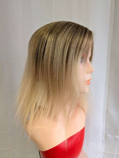 Base size 8*8" length 12" Fine Human Hair Toppers