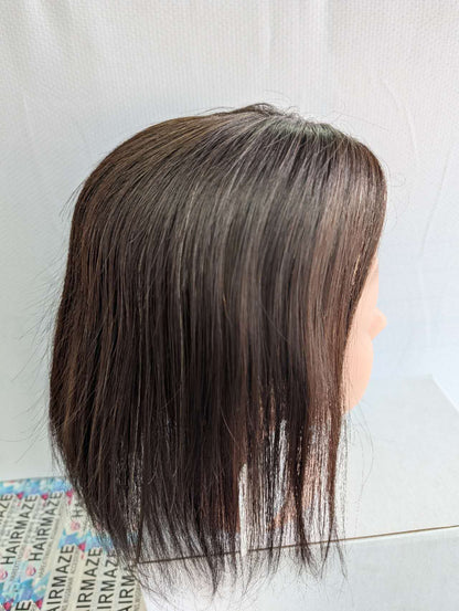 Base size 6*7" length 12" Fine Human Hair Toppers