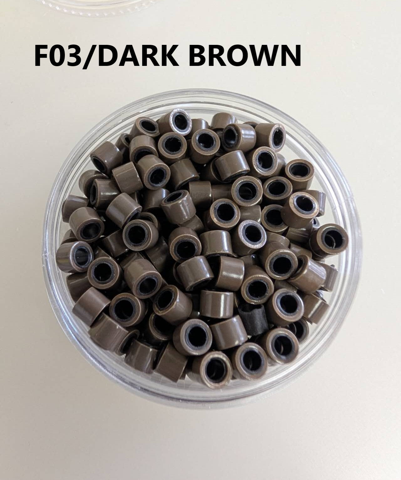 Hair extension link beads( Aluminum ) silicon-lined 4.5*3.3mm  500PCS/2 Jars image 3