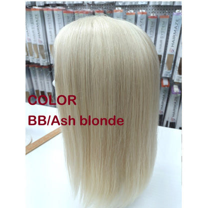 Caucasian wigs handmade Swiss lace Fine Desirable human Hair image 18