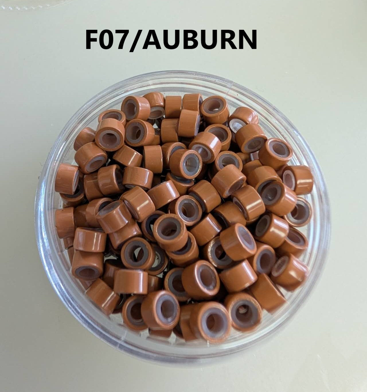 Hair extension link beads( Aluminum ) silicon-lined 5.0*3.0mm  400PCS/2 Jars image 7