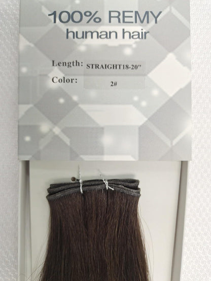 18 inch Remy 100% Human Hair New mini hand-tied weft image 8