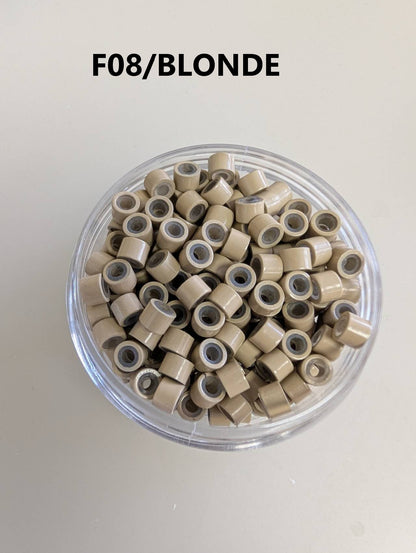 Hair extension link beads( Aluminum ) silicon-lined 4.5*3.3mm  500PCS/2 Jars image 7