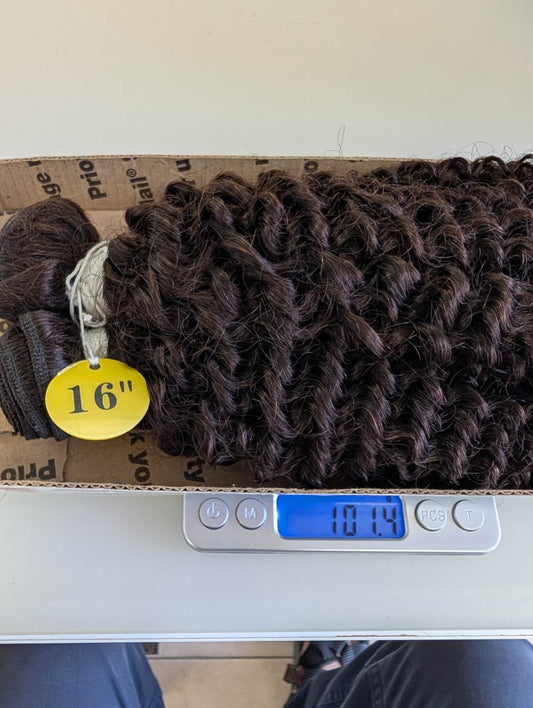 Small Curlywave bundles,dark chocolate brown , 100% Human Hair
