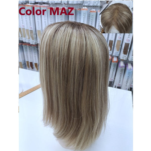 Caucasian wigs handmade Swiss lace Fine Desirable human Hair image 19