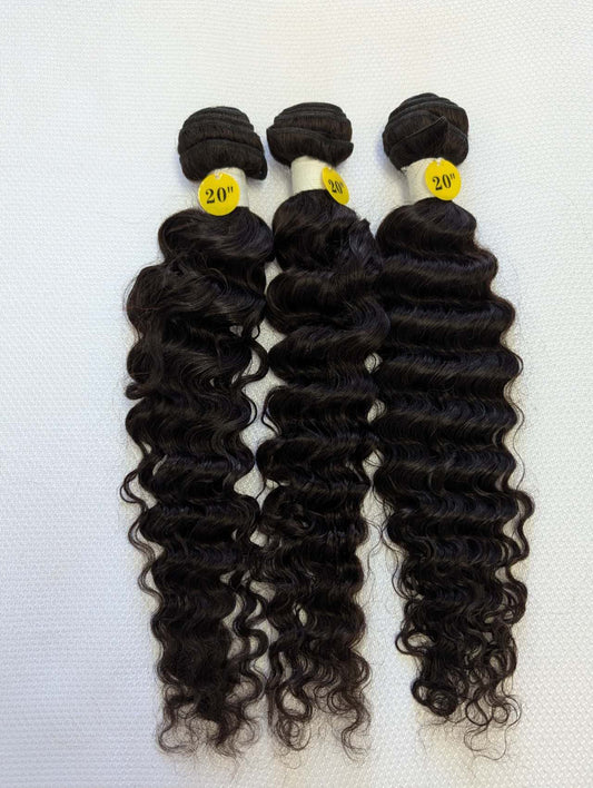 Natural black 1B  bundles, deepwave , 100% Human Hair