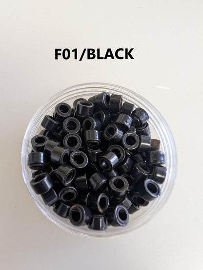 Hair extension link beads( Aluminum ) silicon-lined 5.0*3.0mm  400PCS/2 Jars image 1