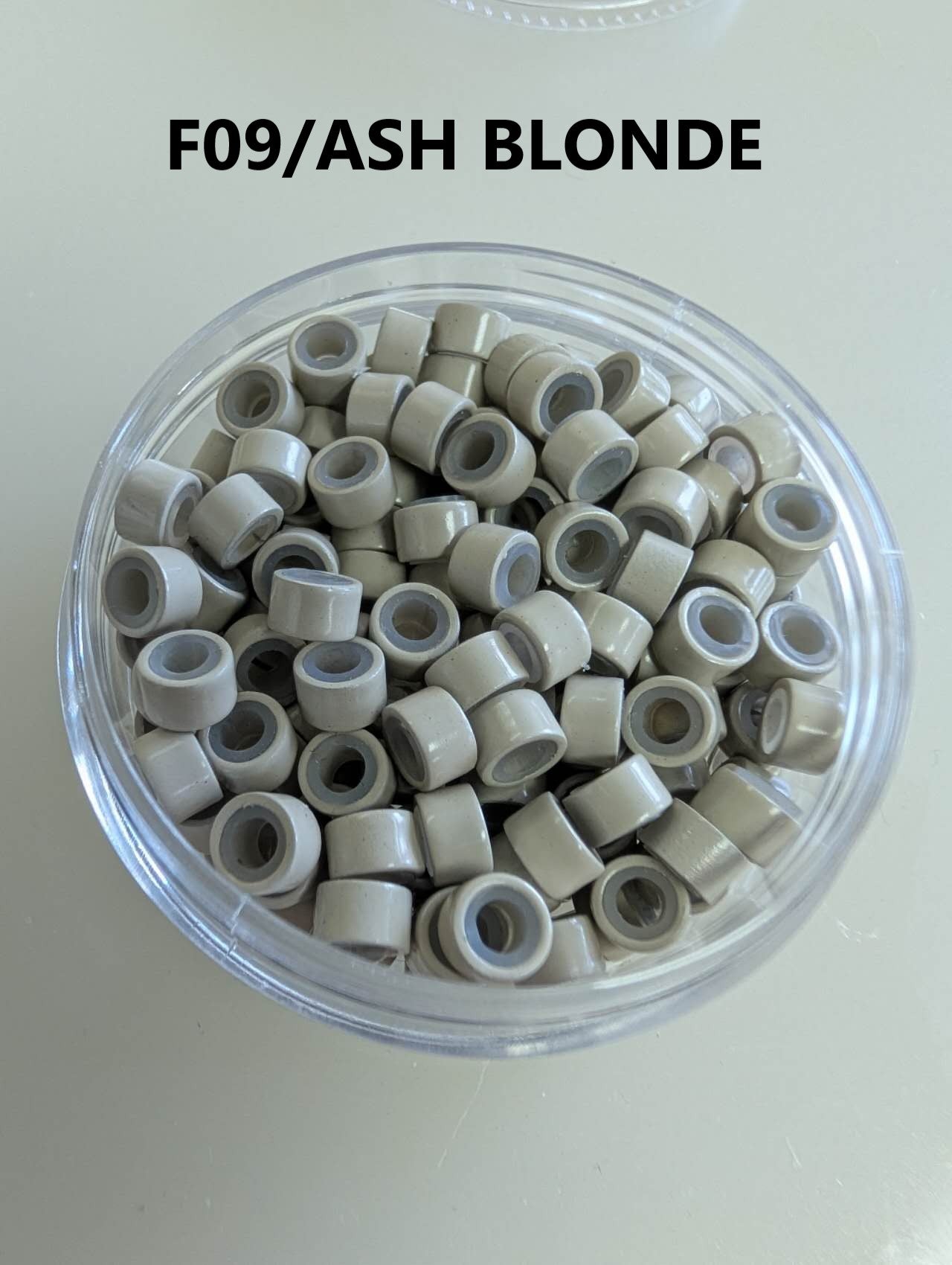 Hair extension link beads( Aluminum ) silicon-lined 5.0*3.0mm  400PCS/2 Jars image 8